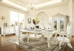 Luxurious Hand Carved Solid Wood Dining Table Set