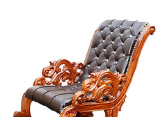 Luxury and Royal Style Wooden Crafted Rocking Chair