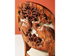 Handcrafted Solid Wood Elephant Arm Chair