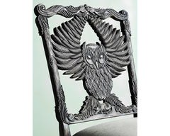 Handmade Teakwood Owl Design Armchair