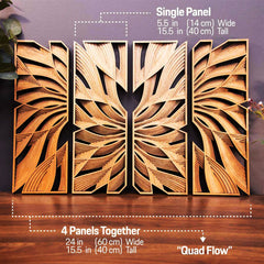 Premium Style Mirror Flows Wooden Wall Art