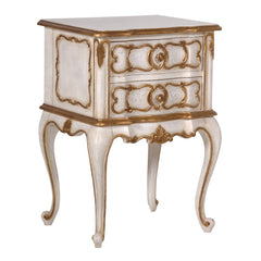Royal Luxury Ivory Gold Side Table