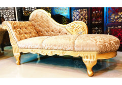 Premium Design Solid Wood Carved Chaise Lounge