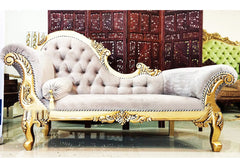 Antique Design Teakwood Chaise Lounge