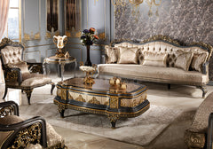 Classical And Handcrafted Almira Sofa and Chair Set