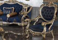 Classical Teakwood Carved Vektora Sofa Set